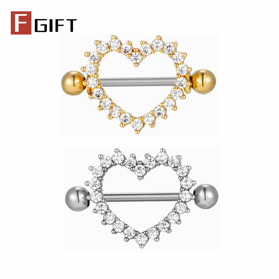 Body Jewelry Nipple Rings - 1 Pair Titanium Nipple Piercing Jewelry