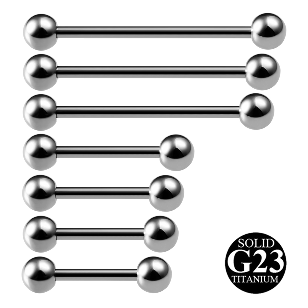 Body Jewelry Nipple Rings - 2PCS G23 Titanium Tongue Piercing Nipple