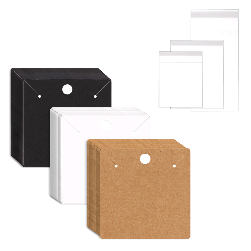 Body Jewelry Display - 50/100pc 7x7cm Paper Cardboard Necklaces Display