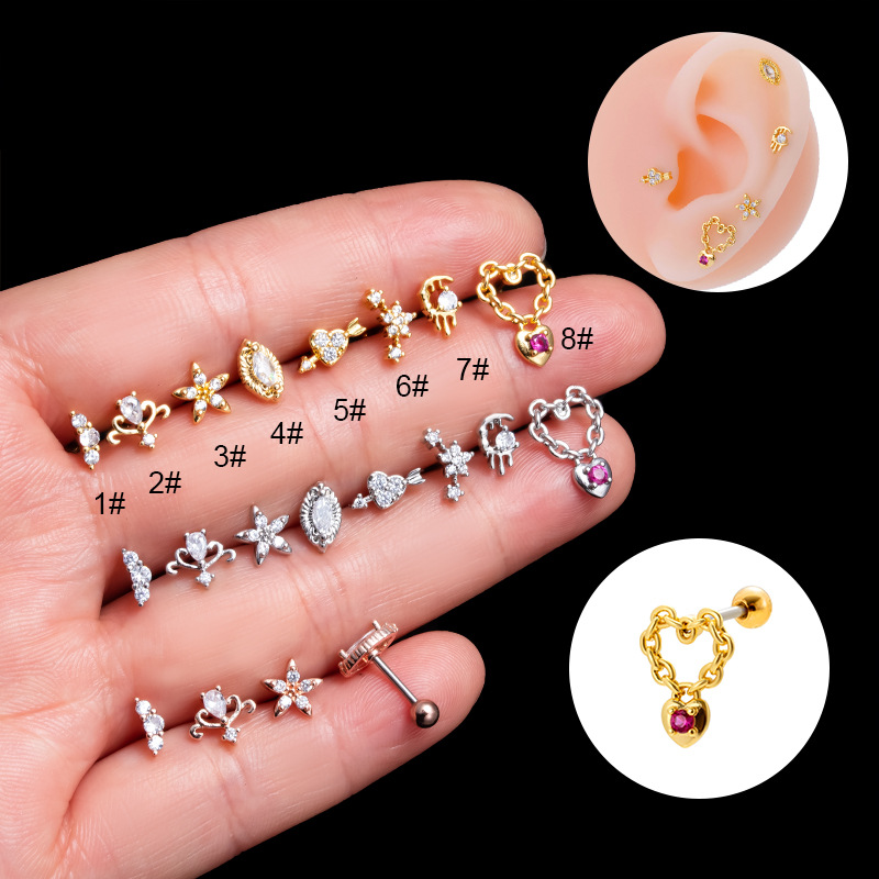 Body Jewelry Labret - G23 Titanium Cartilage Earrings for Women