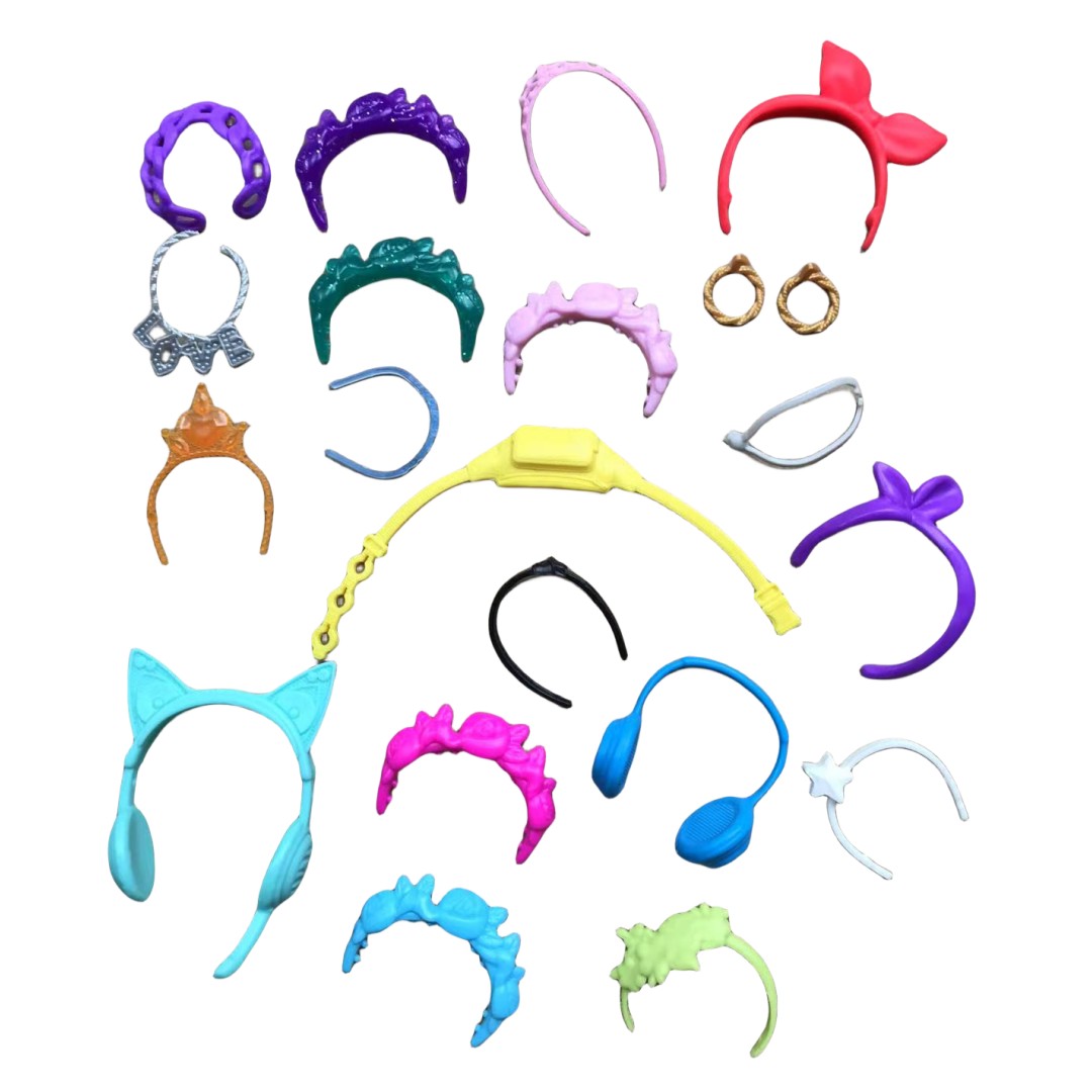 Body Jewelry Bulk - Multi-Shape Doll Headband Earrings Necklace Watch