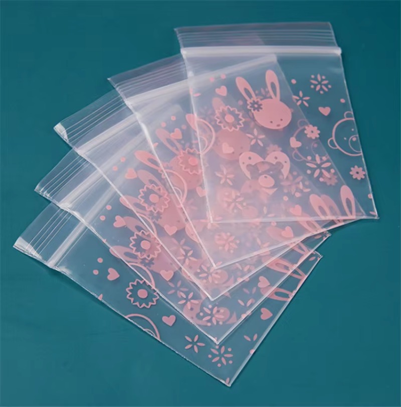 Body Jewelry Back - 100PCS Pink Rabbit Plastic PE Ziplock