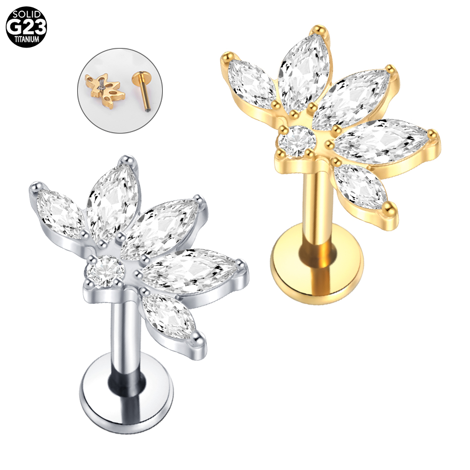 1/5pcs Implant Grade Titanium  - Body Jewelry Labret recension och pris