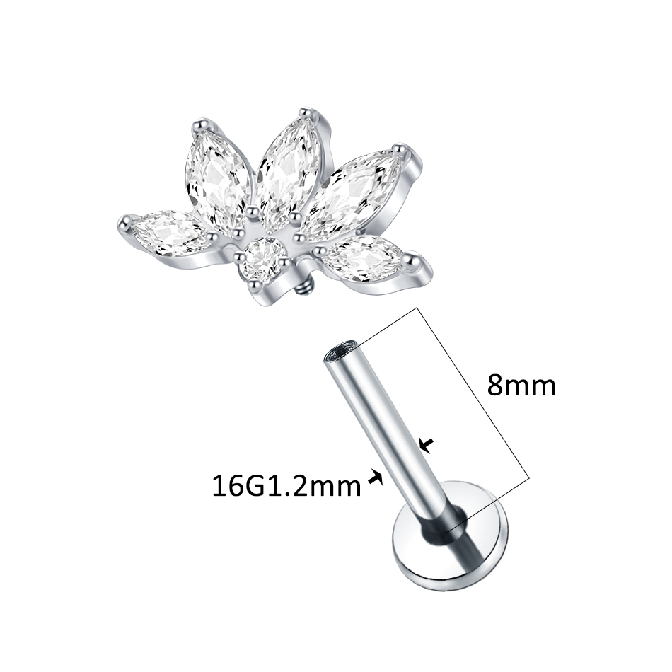 1/5pcs Implant Grade Titanium  - Body Jewelry Labret recension och pris