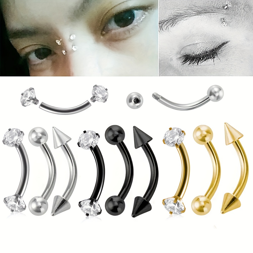 3pcs 16G Rook Earrings Stainle - Rook Curved Barbell recension och pris