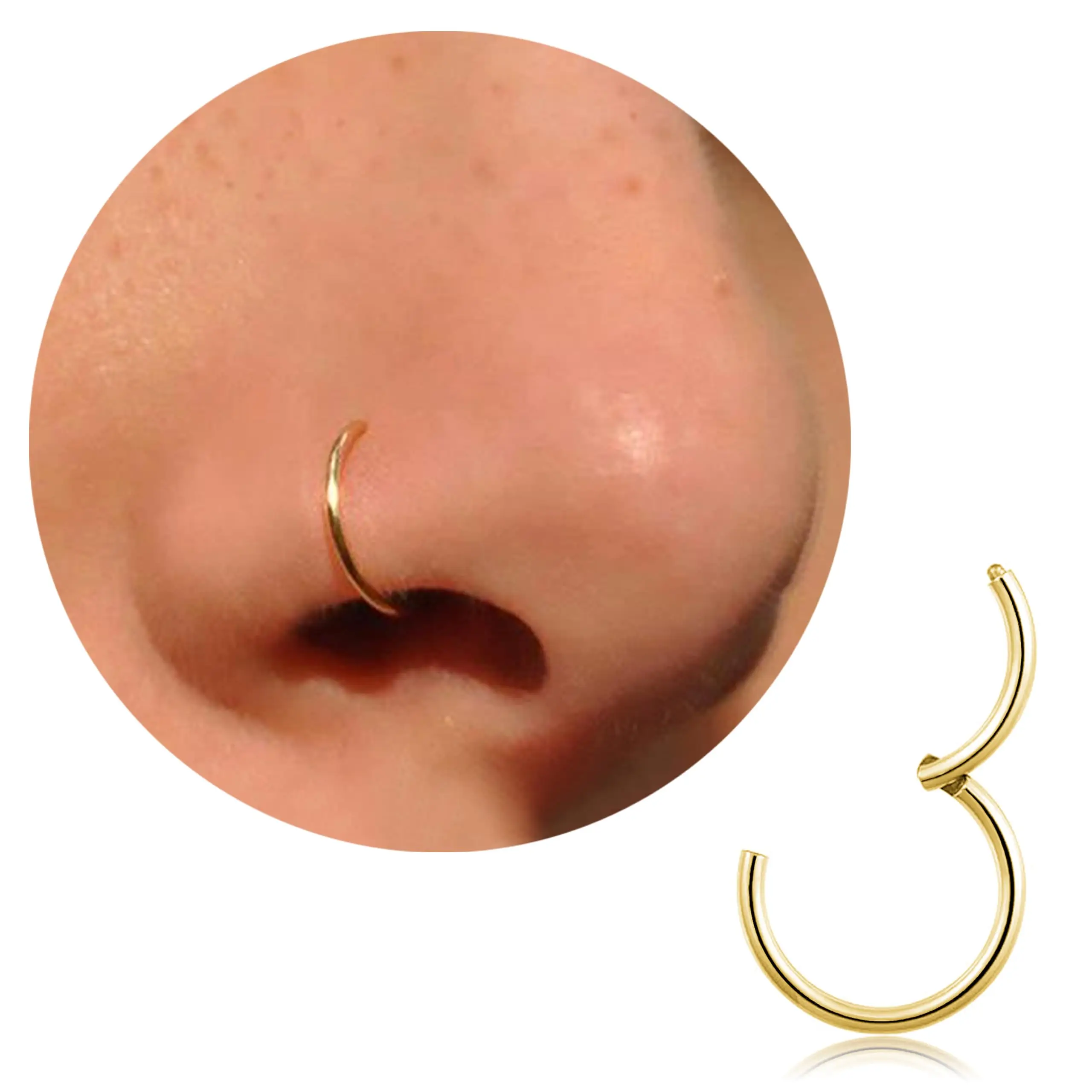 18G  316L Surgical Steel Nose  - Conch Earring Hoop recension och pris