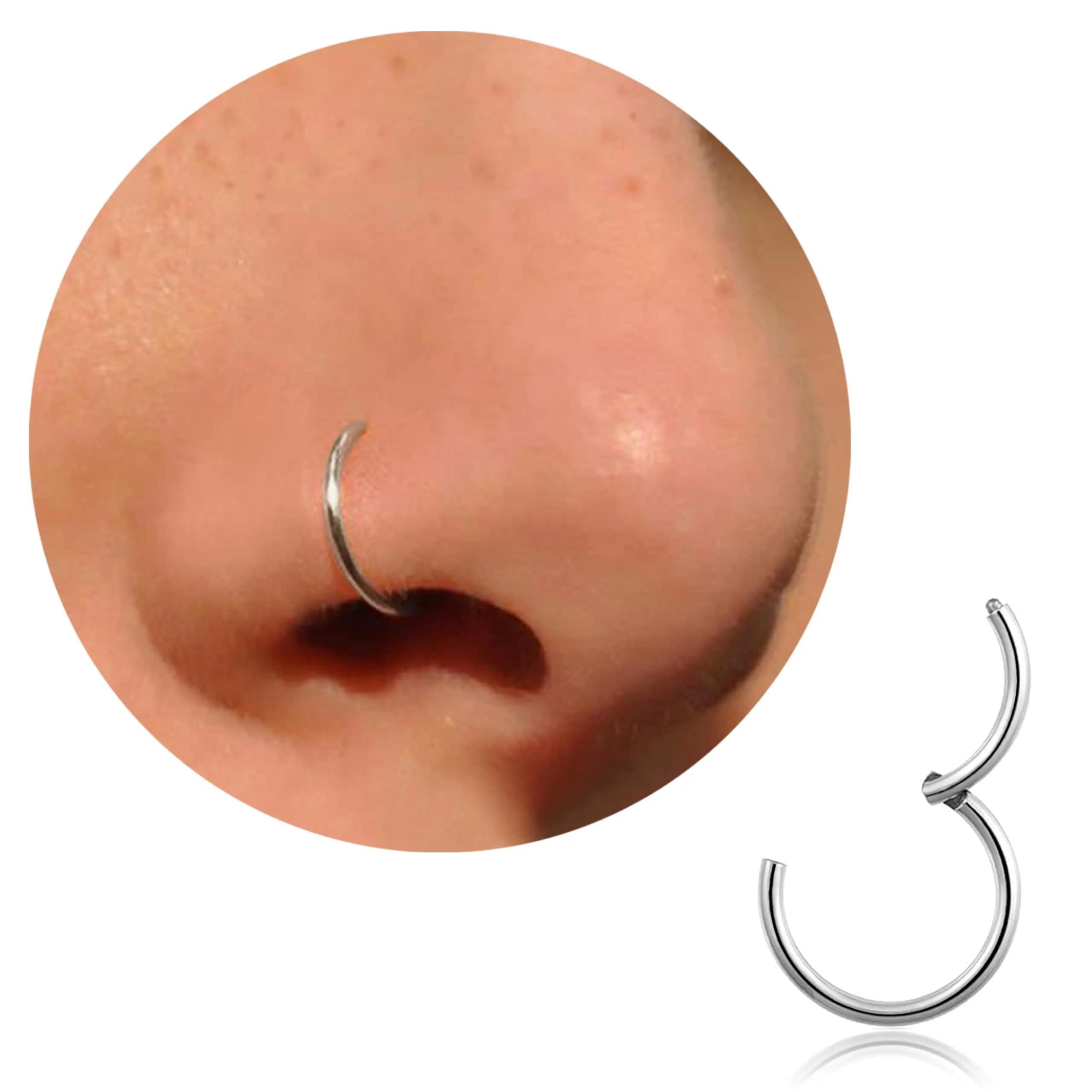 18G  316L Surgical Steel Nose  - Conch Earring Hoop recension och pris