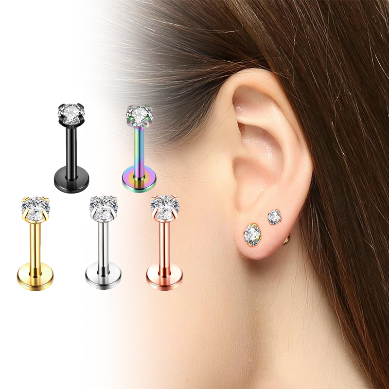 16G Titanium Internally Thread - Body Jewelry Labret recension och pris