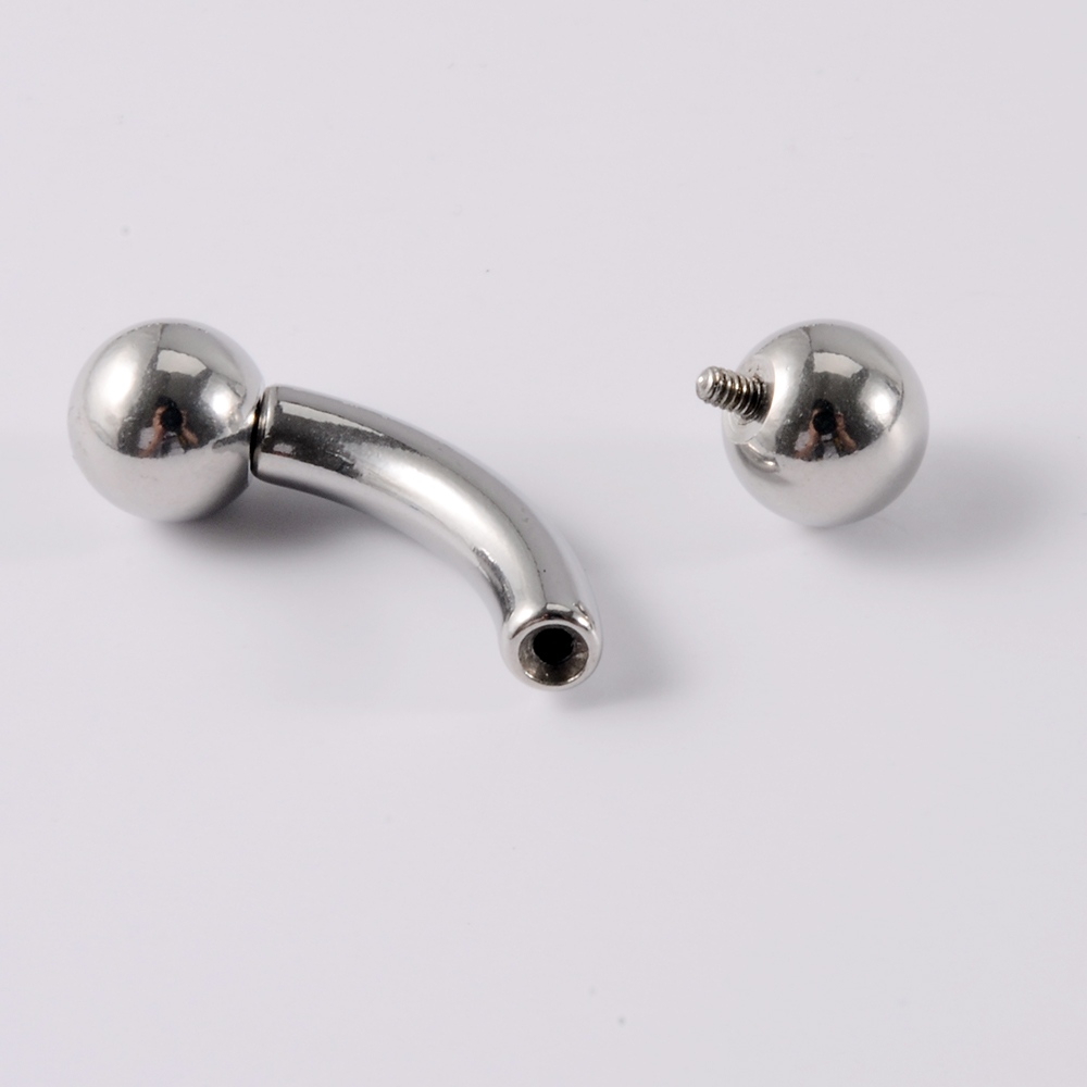 1PC Stainless Steel Straight B - Nipple Bar Curved recension och pris