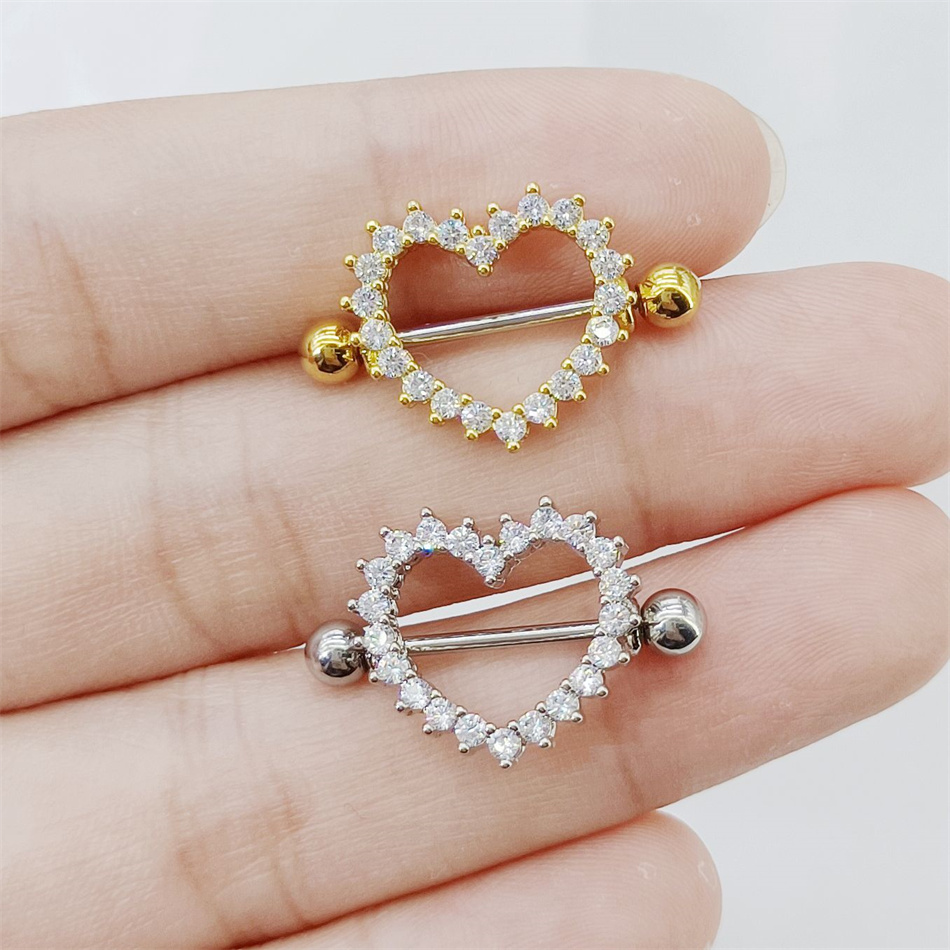 1 Pair Titanium Nipple Piercin - Body Jewelry Nipple Rings recension och pris