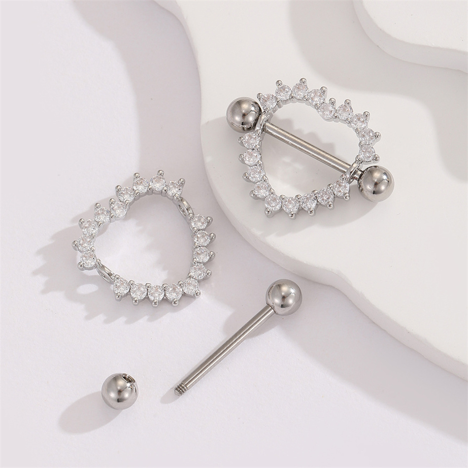 1 Pair Titanium Nipple Piercin - Body Jewelry Nipple Rings recension och pris
