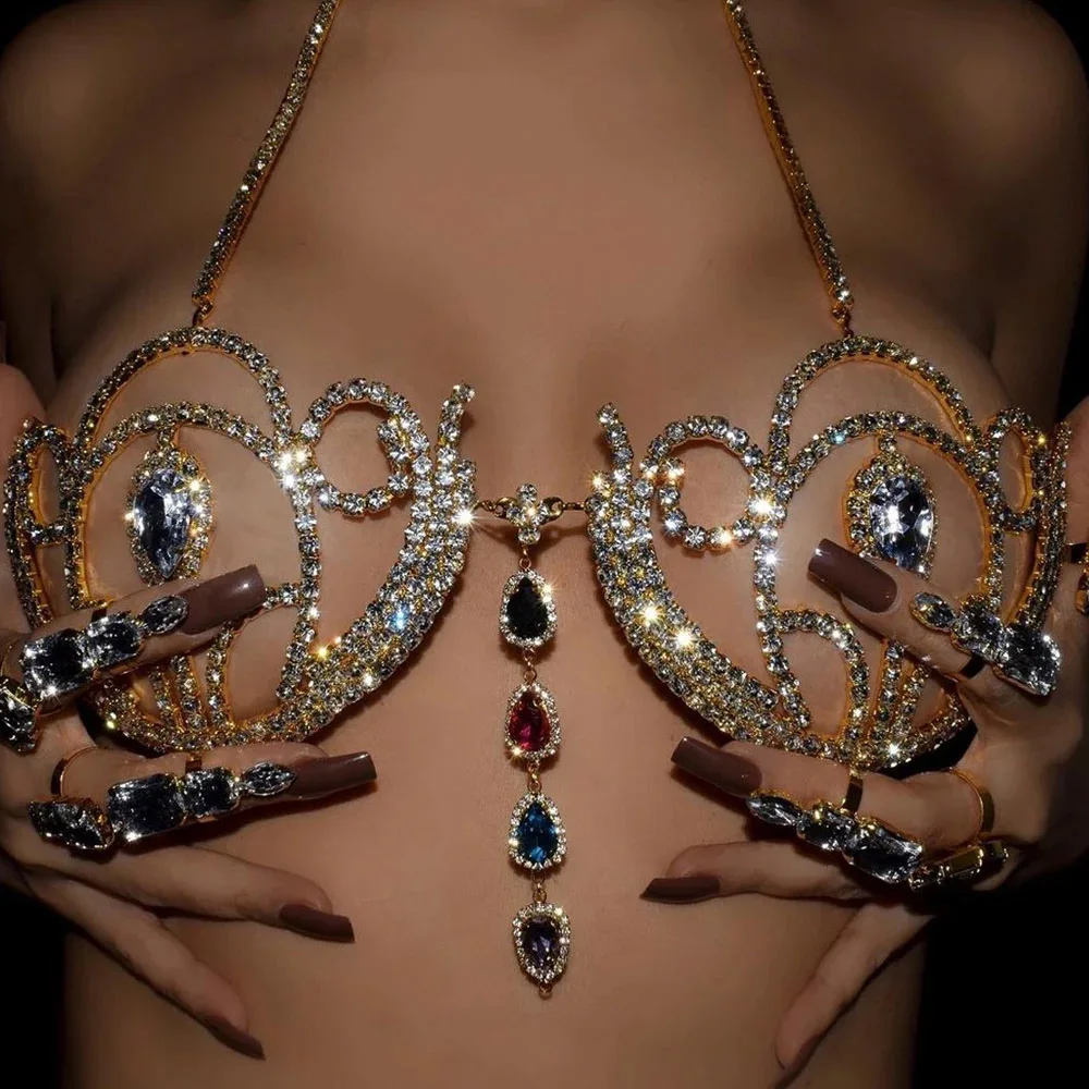 Luxury Rhinestone Bikini Bra G - Body Jewelry Bra recension och pris
