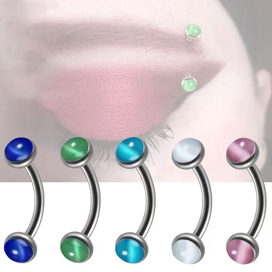 1Piece Eyebrow Piercing Banana - Rook Curved Barbell recension och pris