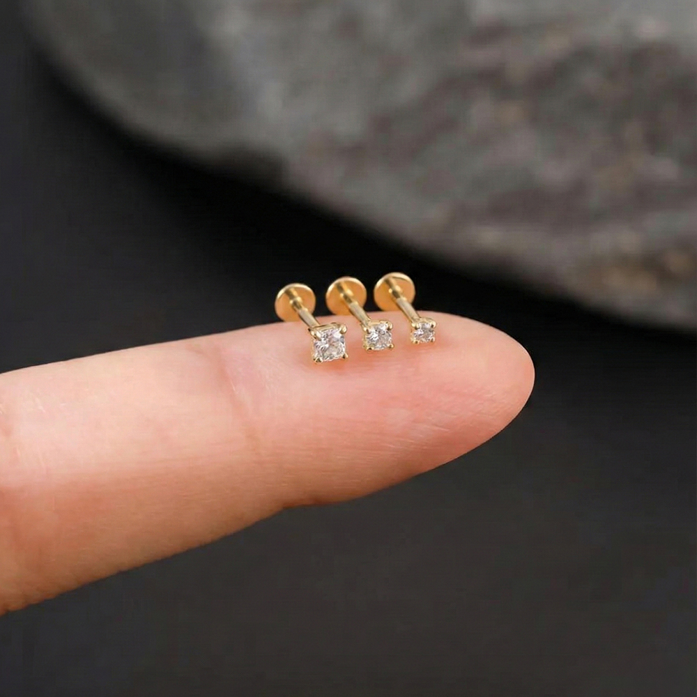 Aide 925 Sterling Silver Moiss - Body Jewelry Labret recension och pris