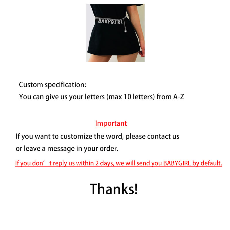 Custom Rhinestone Letters Baby - Body Jewelry Waist Chains recension och pris