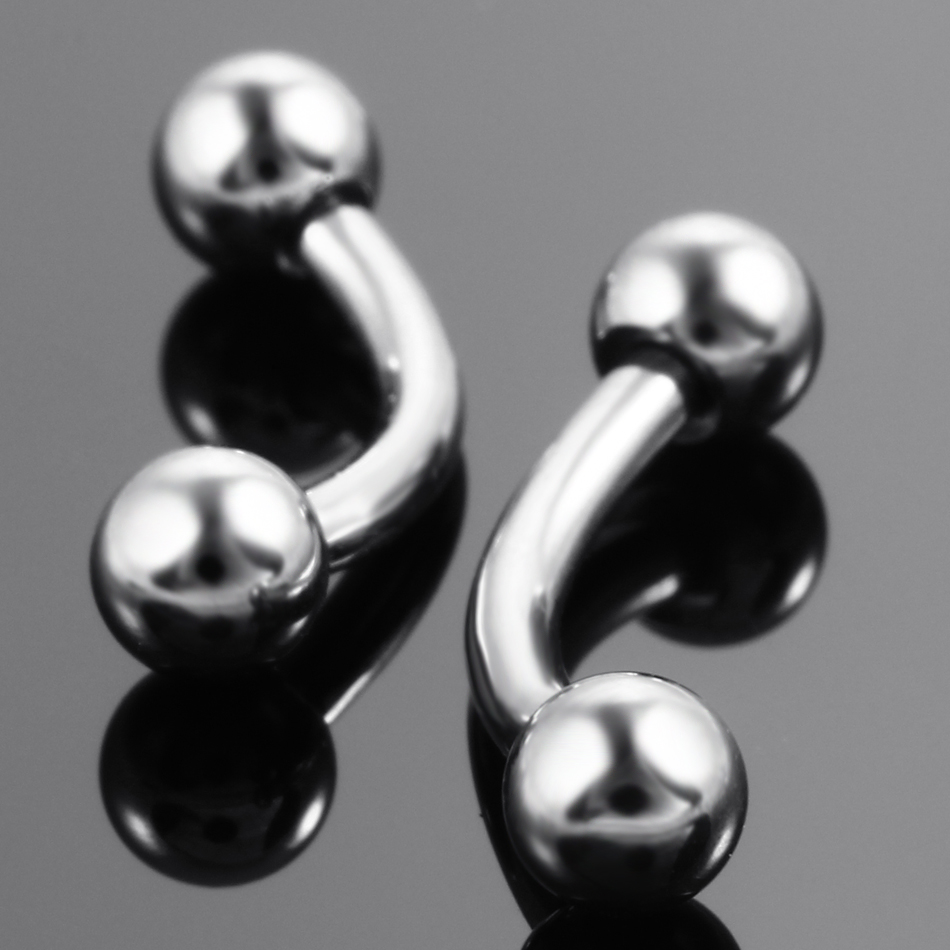 10Pcs/lot Steel Eyebrow Banana - Rook Curved Barbell recension och pris