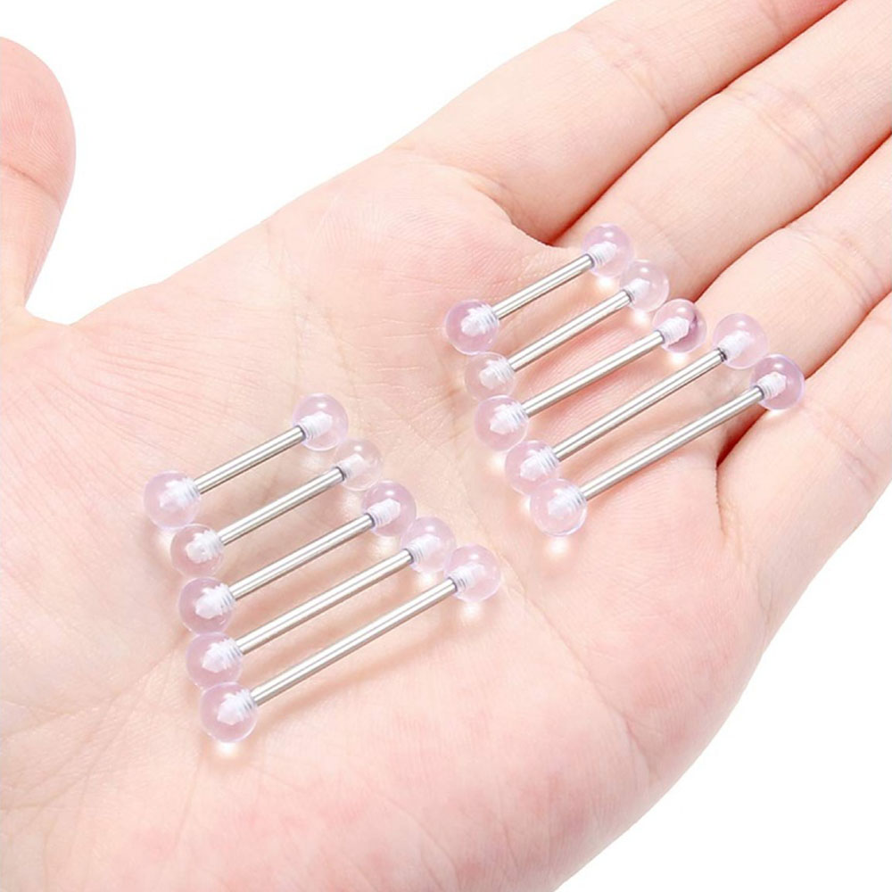 14G Surgical Steel Straight Ba - Body Jewelry Nipple Rings recension och pris