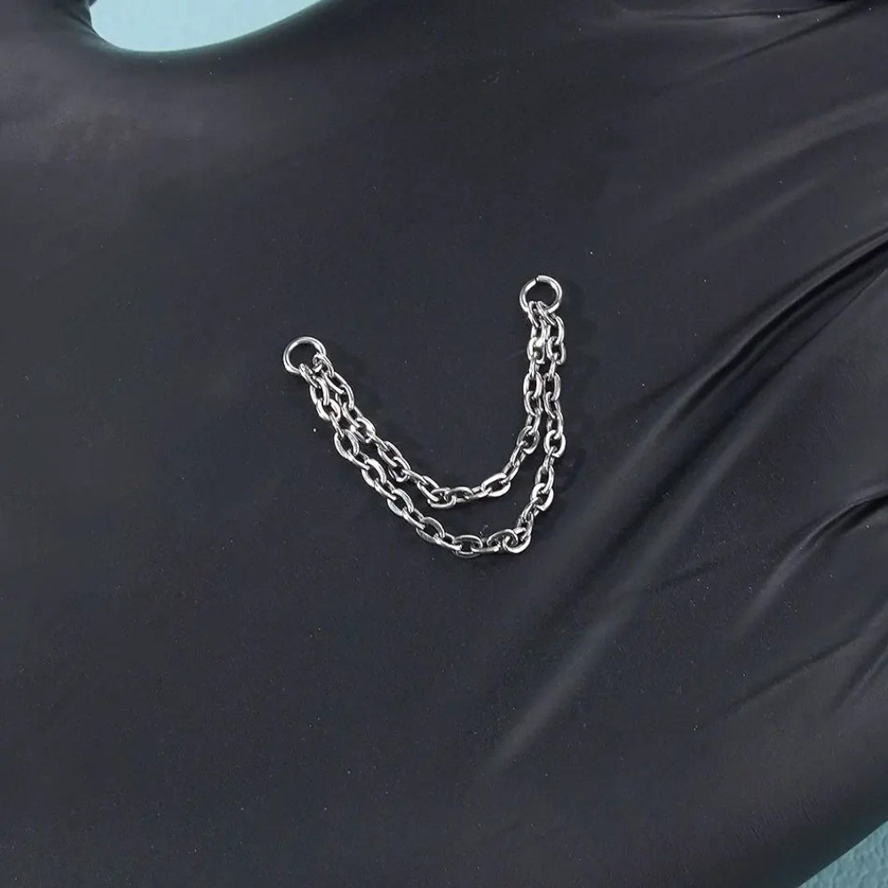 Titanium Nose Chain Three Laye - Body Jewelry Titanium recension och pris