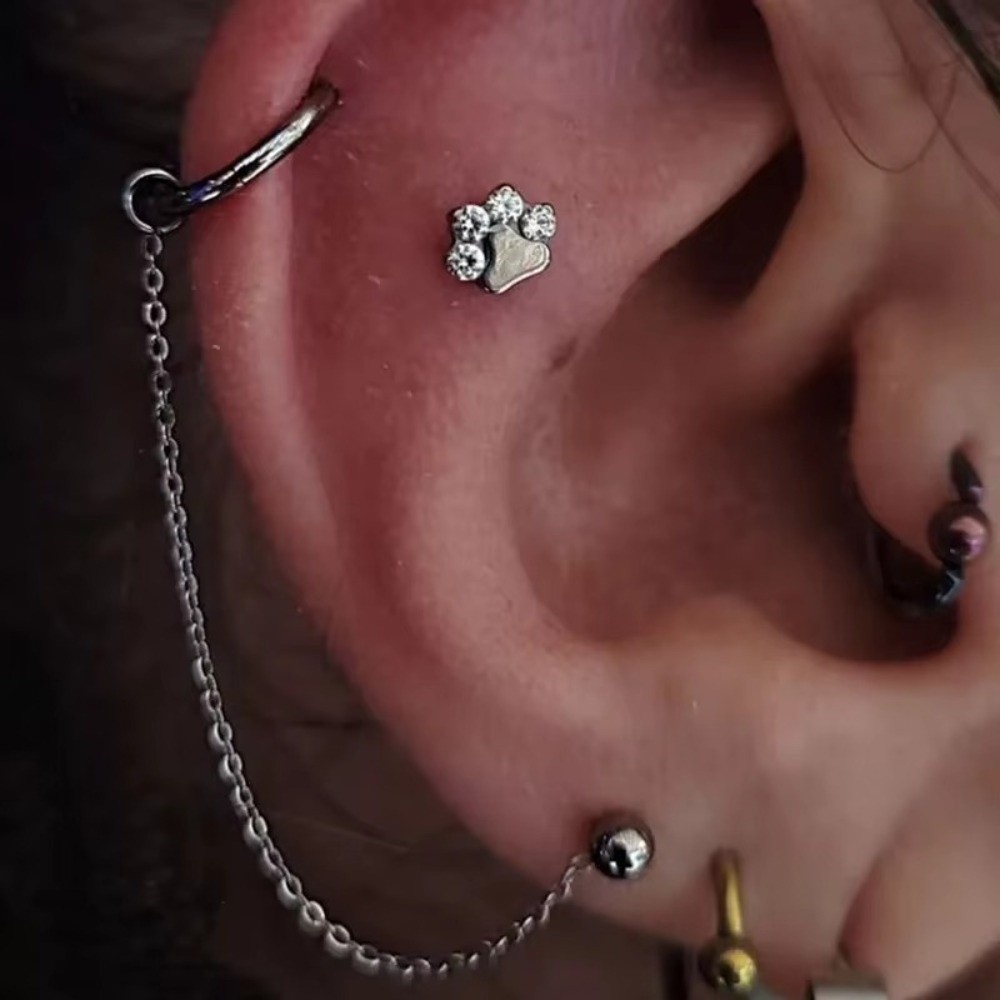Titanium Nose Chain Three Laye - Body Jewelry Titanium recension och pris