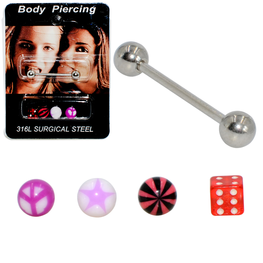 1Set(5 pcs) Surgical Steel Bar - Body Jewelry Nipple Rings recension och pris