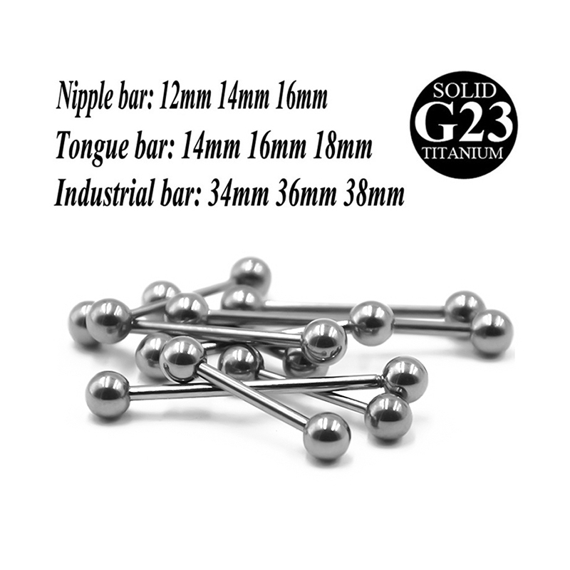 2PCS G23 Titanium Tongue Pierc - Body Jewelry Nipple Rings recension och pris