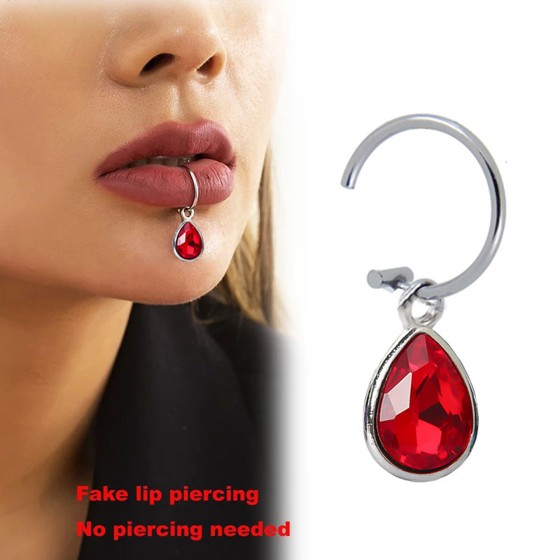 1Pc Fake Piercing Lip Clip Per - Body Jewelry Labret recension och pris