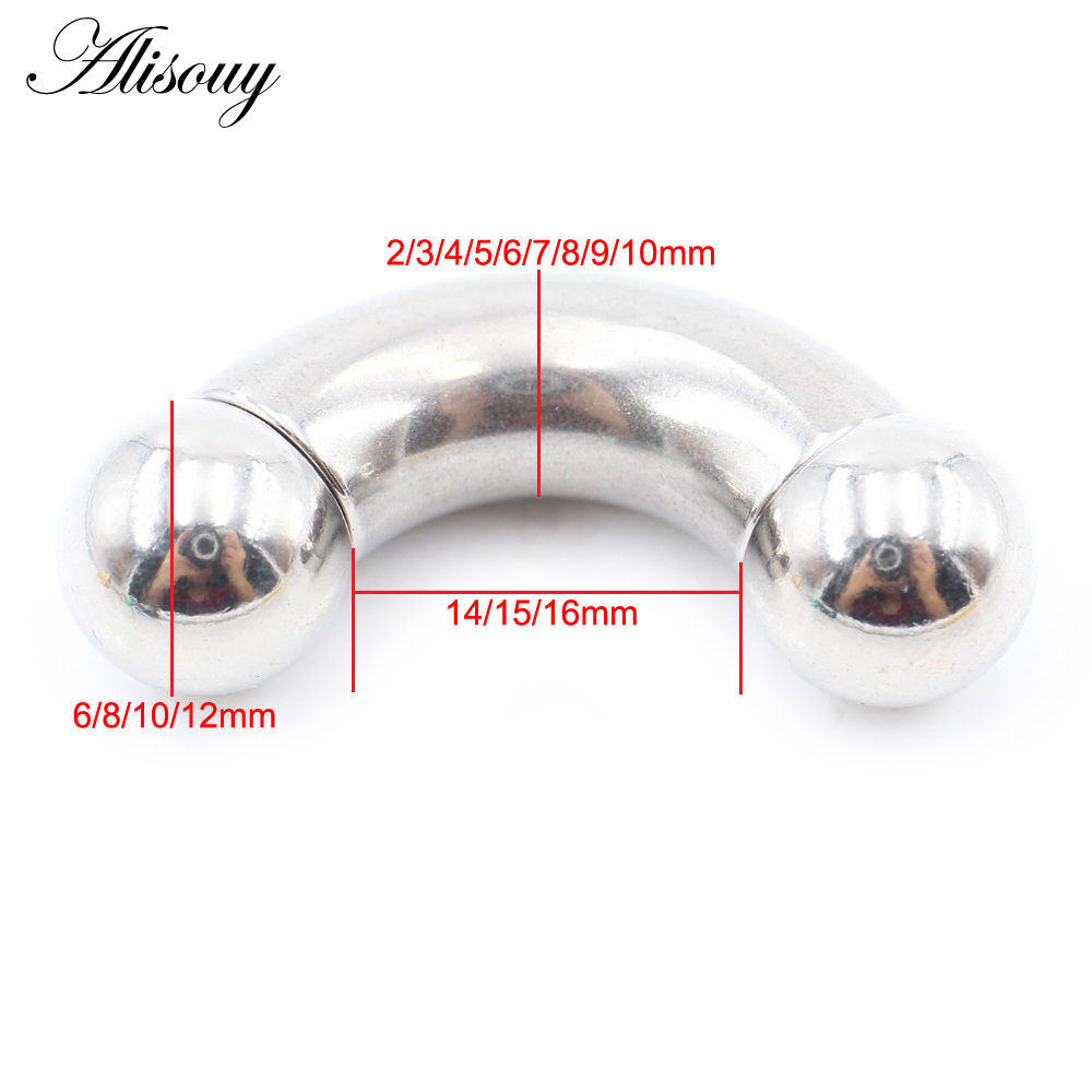 Alisouy 1pc Stainless Steel Bi - Nipple Bar Curved recension och pris