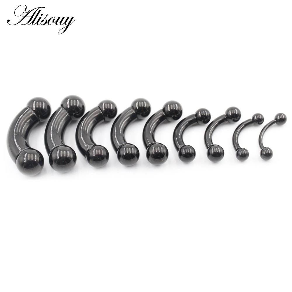 Alisouy 1pc Stainless Steel Bi - Nipple Bar Curved recension och pris