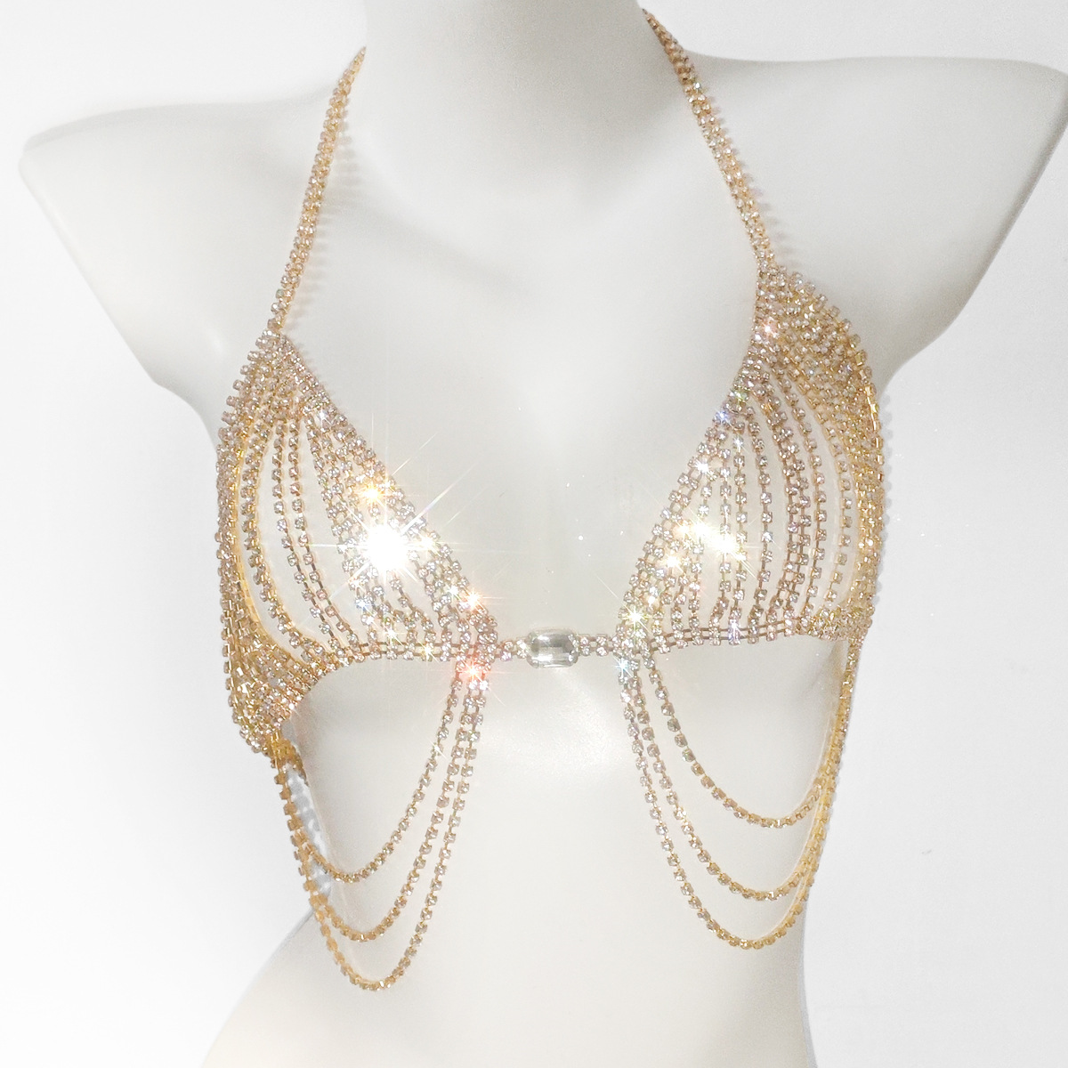 Fashionable Tassels Sexy Rhine - Body Jewelry Bra recension och pris
