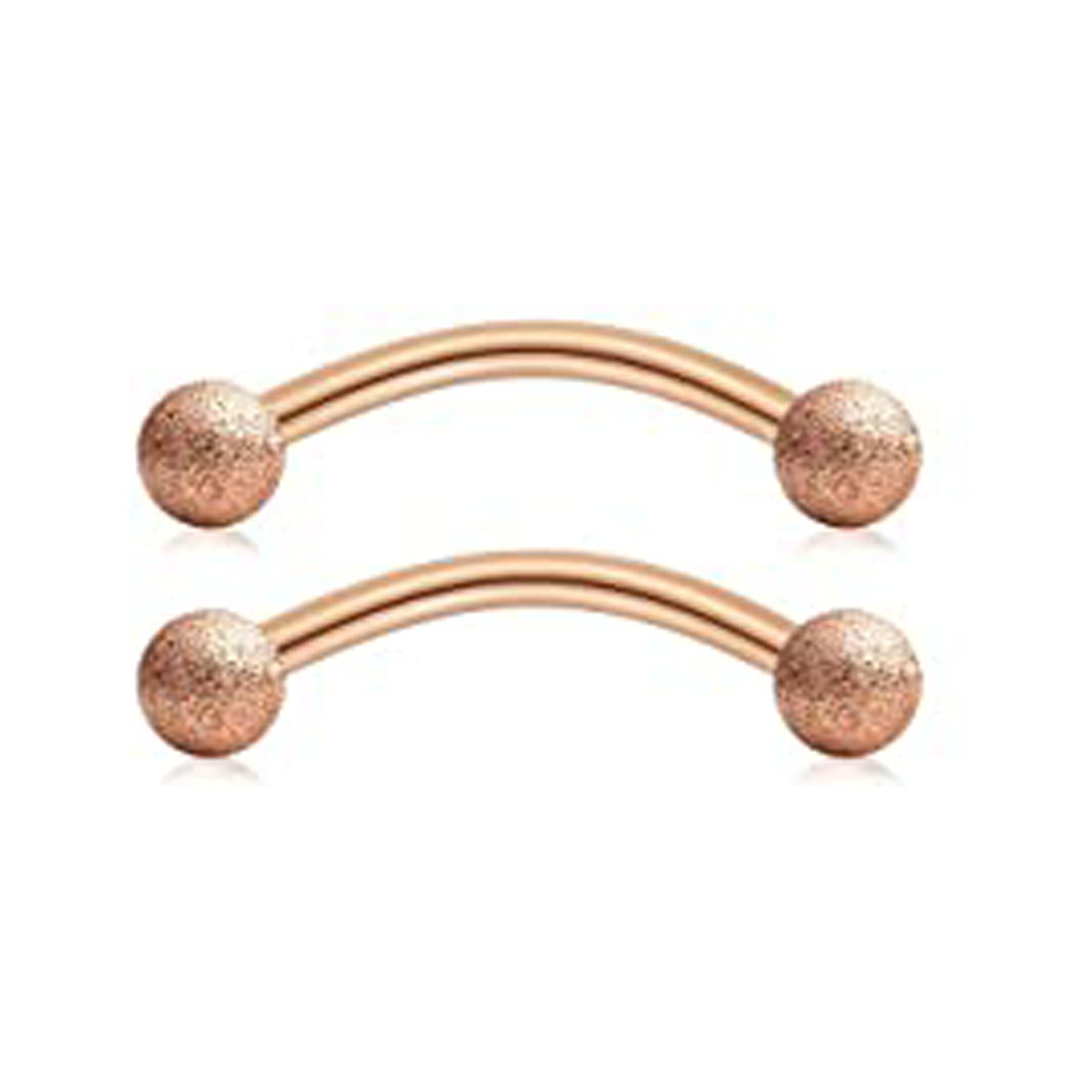 16G Stainless Steel Long Nippl - Nipple Bar Curved recension och pris