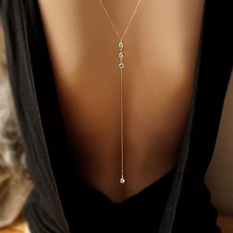New Rhinestone Sexy Women's Ba - Body Jewelry Back recension och pris