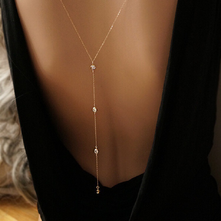 New Rhinestone Sexy Women's Ba - Body Jewelry Back recension och pris