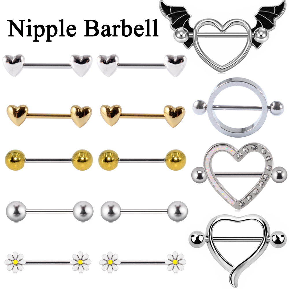 2PCS Surgical Steel Nipple Pie - Body Jewelry Nipple Rings recension och pris
