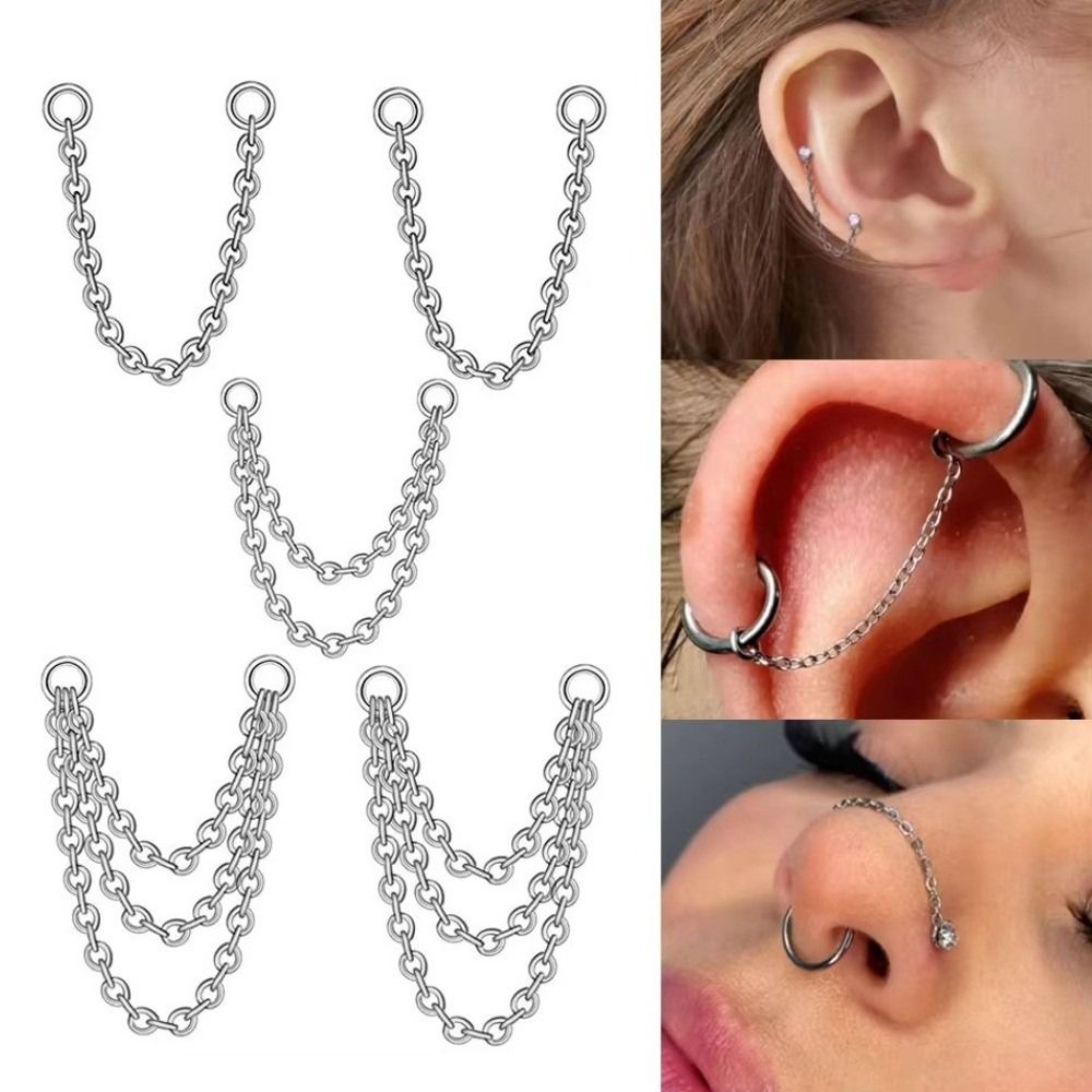 Fashion Titanium Nose Chain Do - Body Jewelry Labret recension och pris