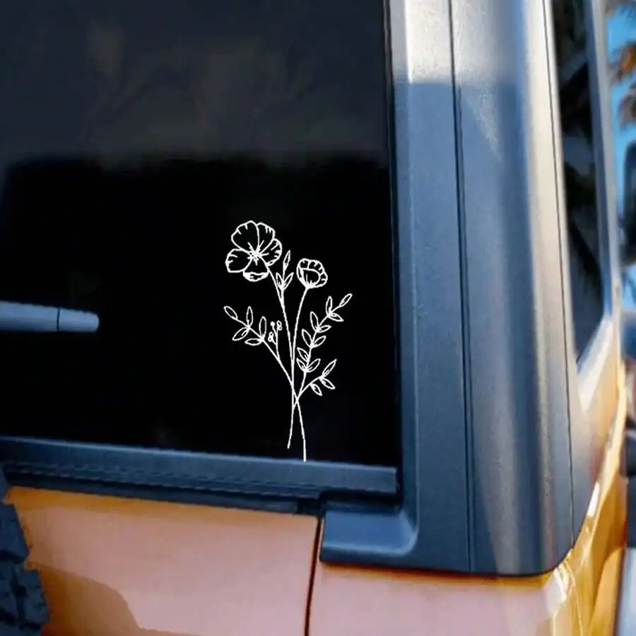 1pc Wild Flower Car Sticker, S - Body Jewelry Labret recension och pris