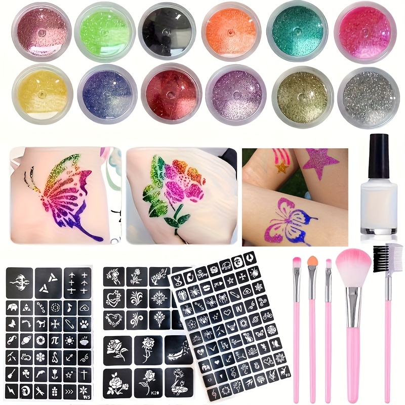 DIY Flash Tattoo 12 Colors of  - Body Jewelry Glue recension och pris