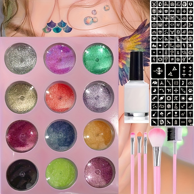 DIY Flash Tattoo 12 Colors of  - Body Jewelry Glue recension och pris
