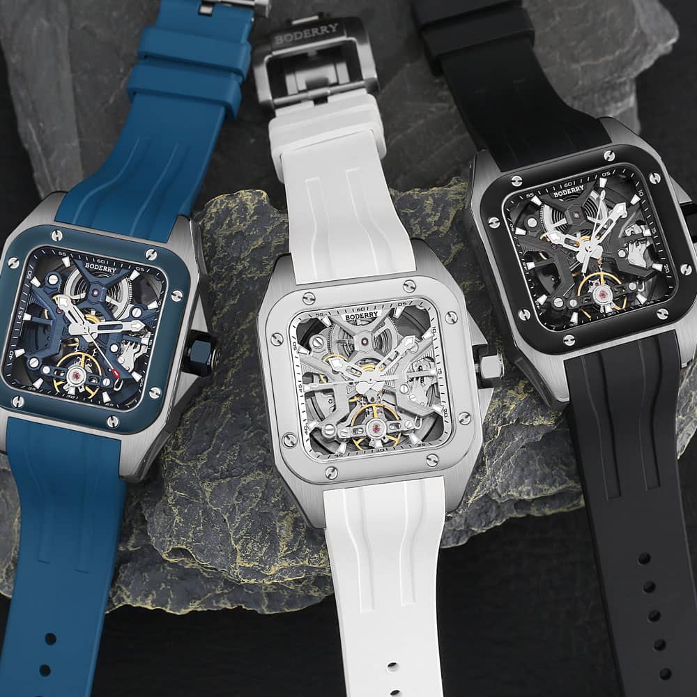BODERRY Skeleton Watches Men's - Body Jewelry Titanium recension och pris