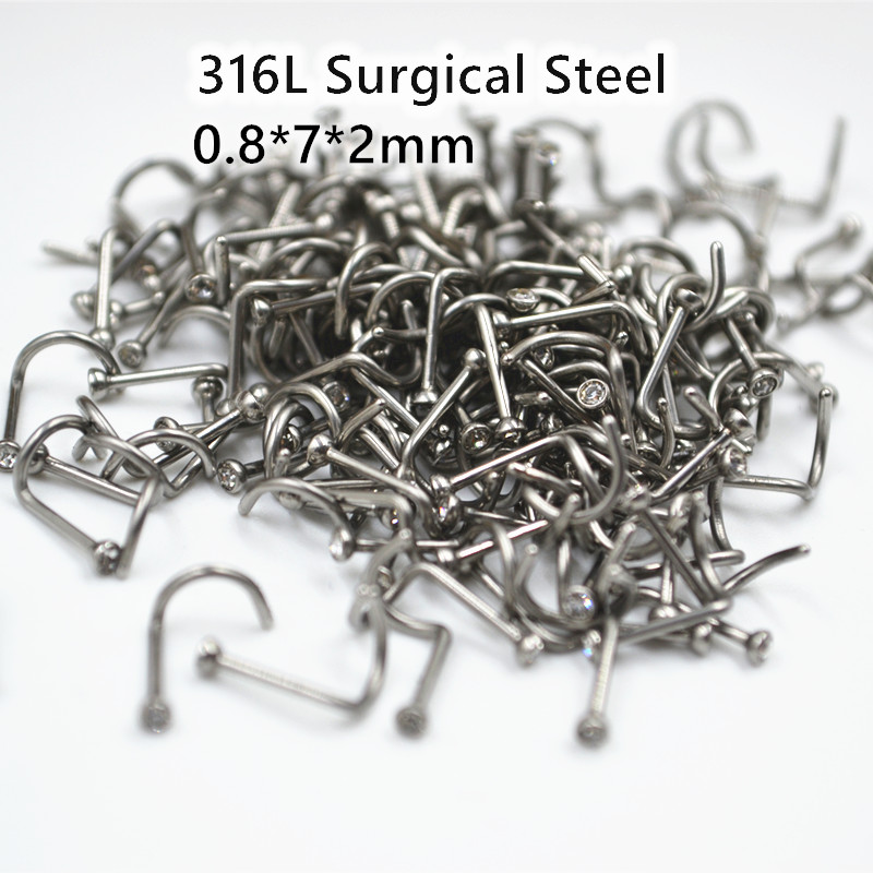 50pcs 20Gx7x2mm Gems Inside No - Body Jewelry Good Quality recension och pris