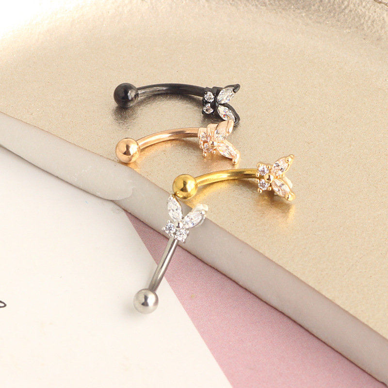 Gold Rook Piercing Jewelry 14K - Rook Curved Barbell recension och pris