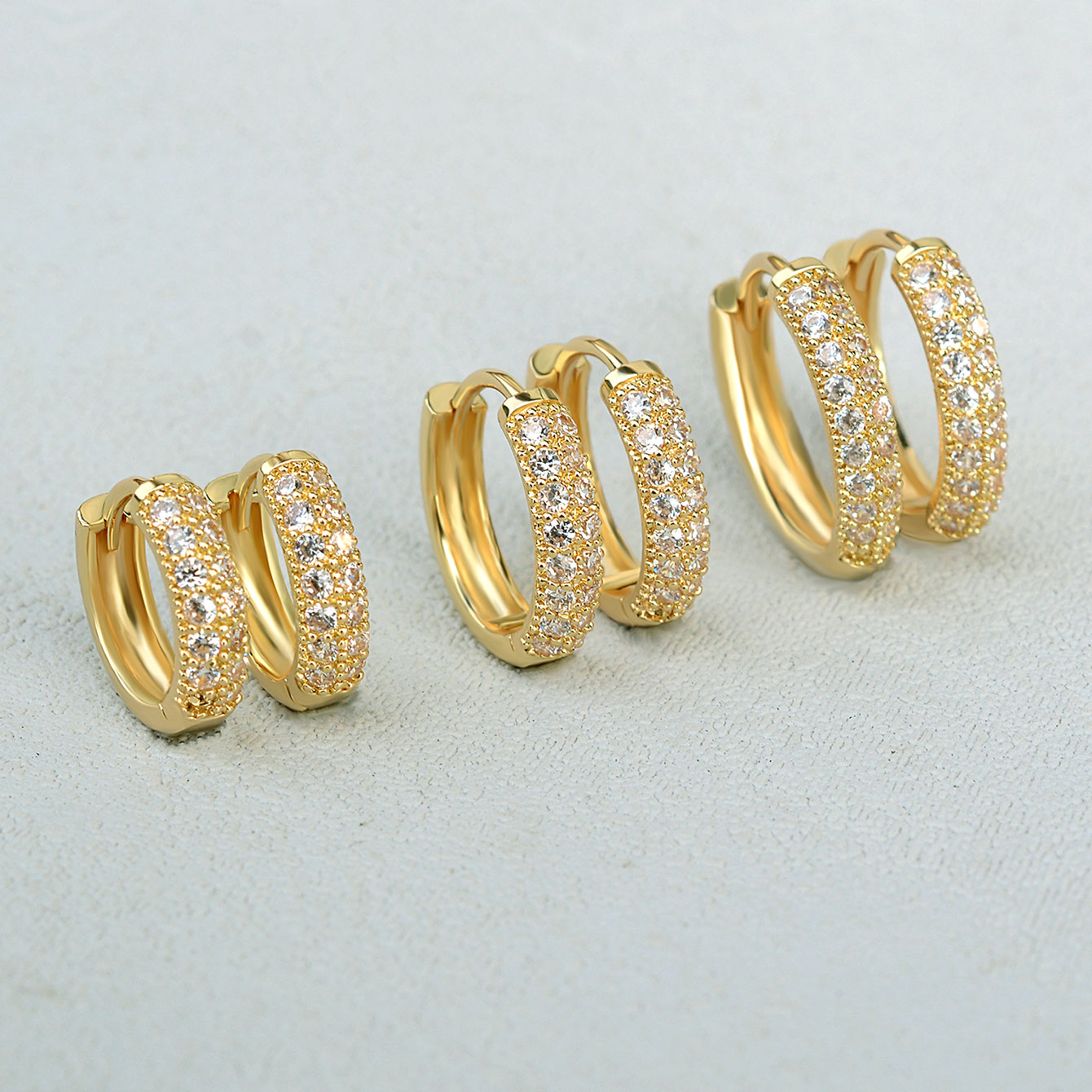 2024 Fashion Double Row Zircon - Conch Earring Hoop recension och pris