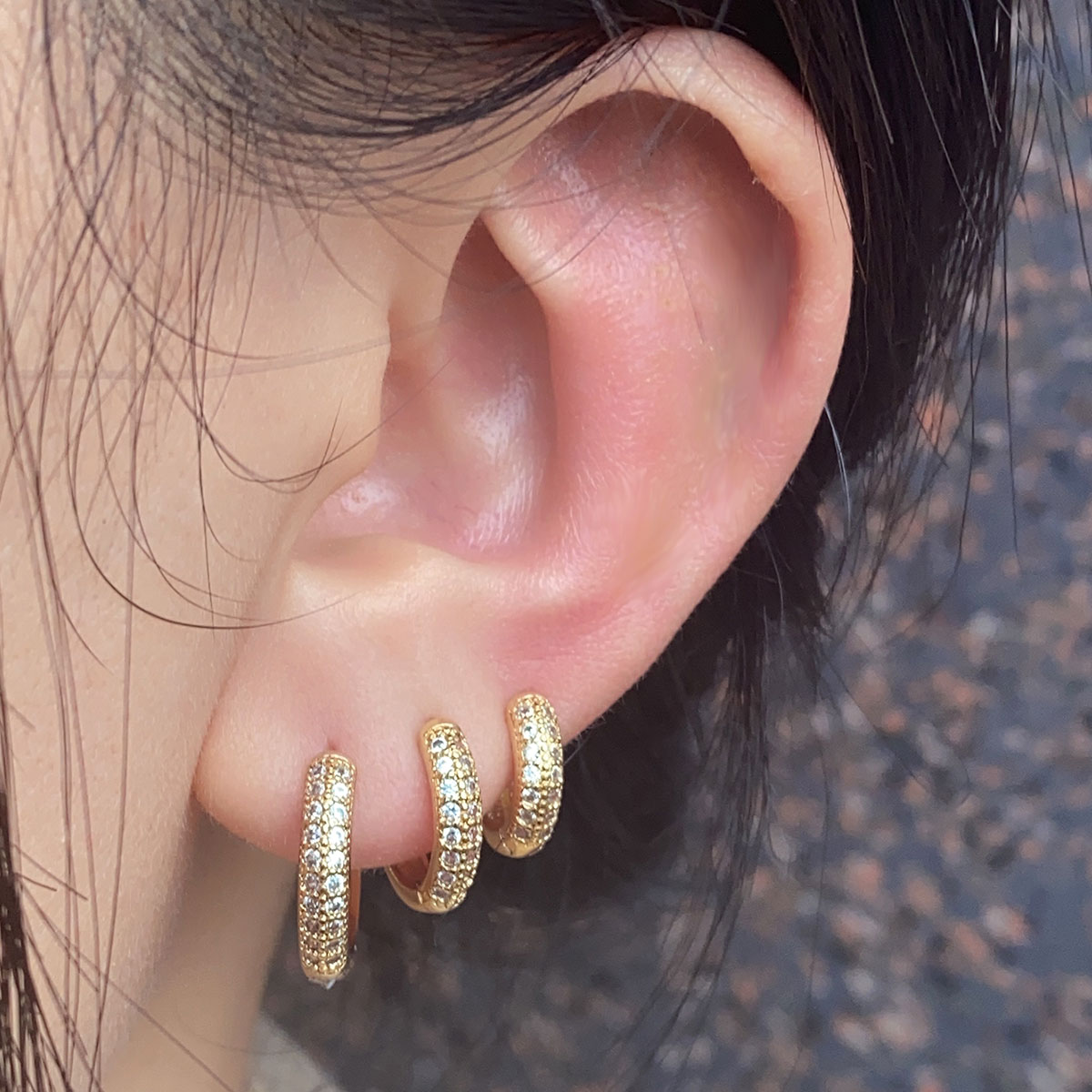 2024 Fashion Double Row Zircon - Conch Earring Hoop recension och pris