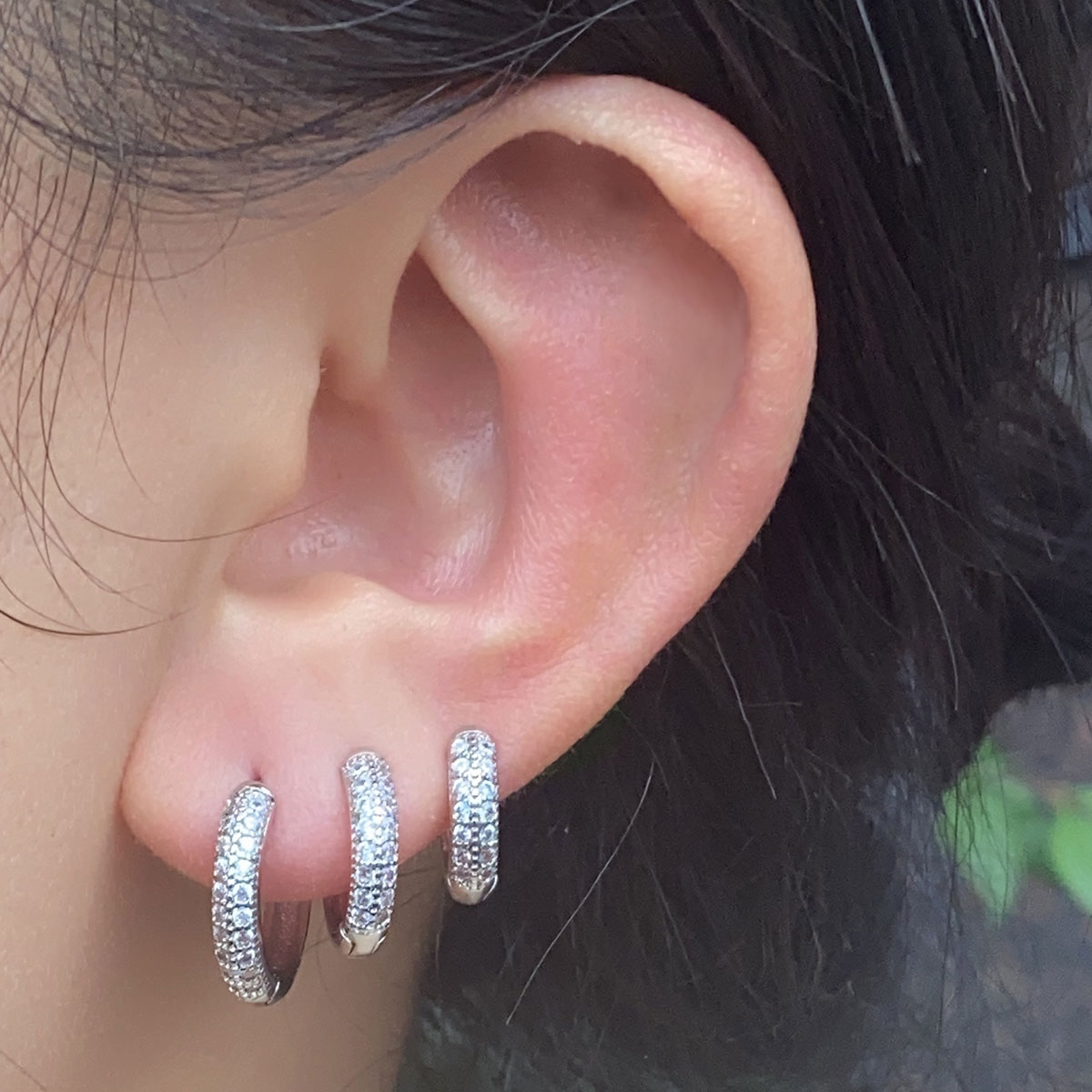 2024 Fashion Double Row Zircon - Conch Earring Hoop recension och pris