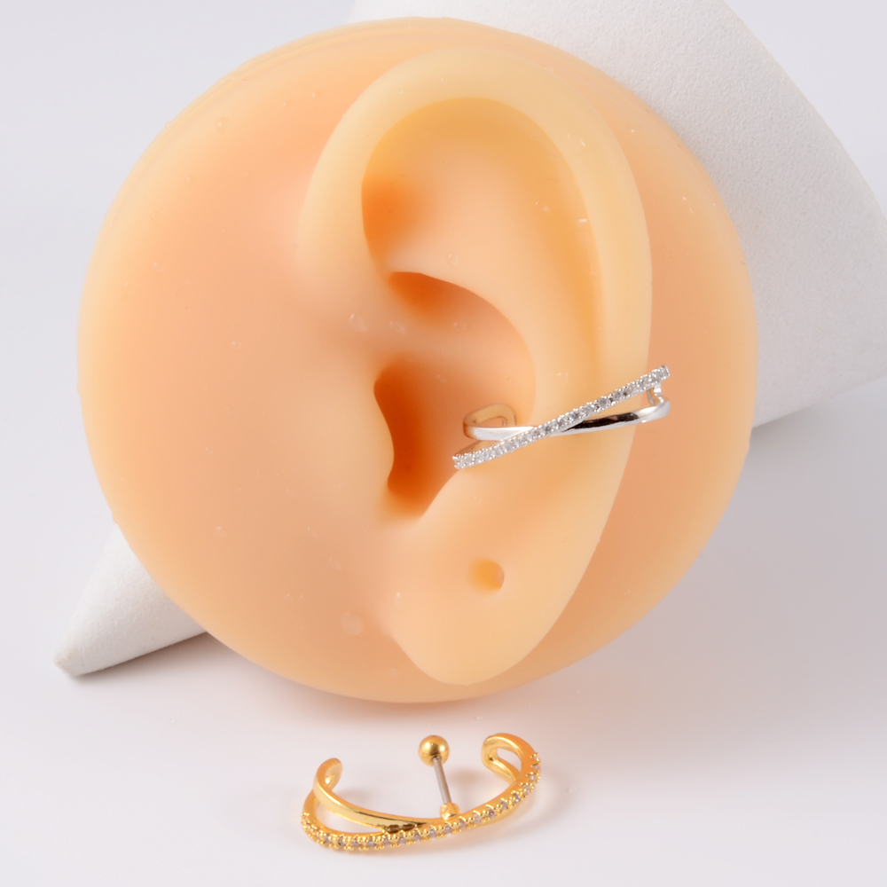 1PC 16G Ladies CZ Hoop Ear Stu - Conch Earring Hoop recension och pris
