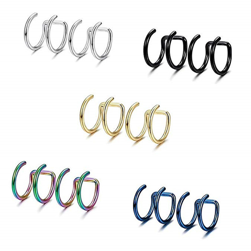 2Pcs 316L Stainless Steel Clip - Body Jewelry Labret recension och pris