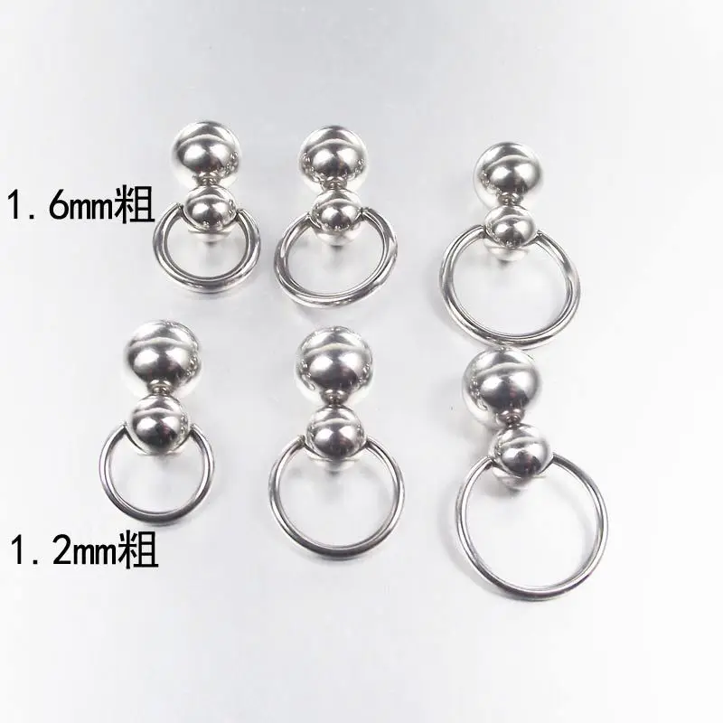 Stainless Steel Double Ball Cu - Nipple Bar Curved recension och pris