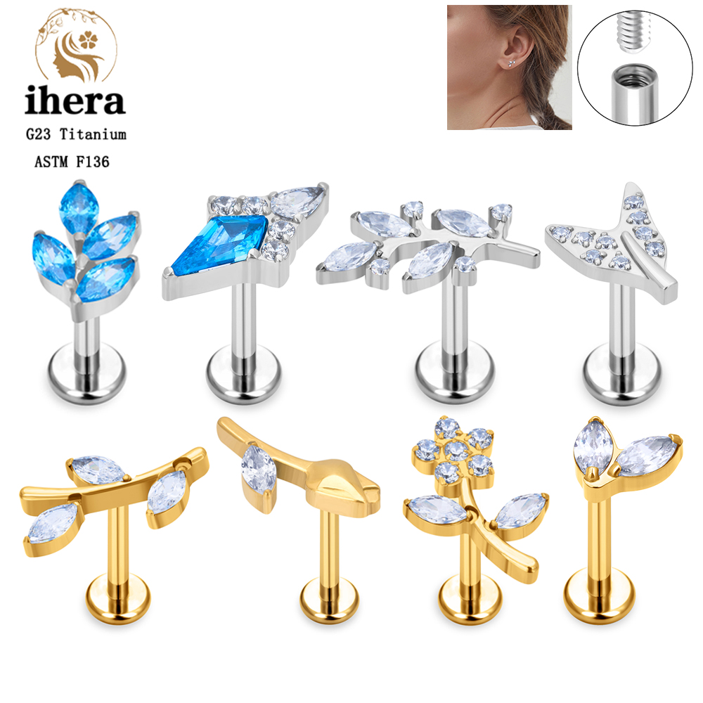 Flower Leaf Pattern Piercing E - Body Jewelry Labret recension och pris