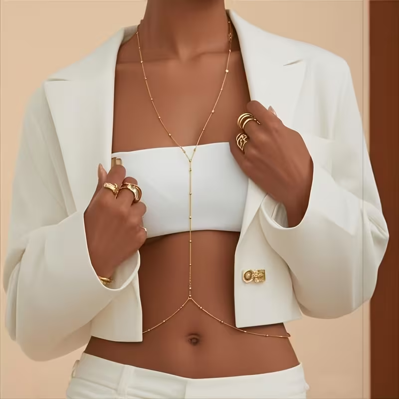 Fashion Simple Bead Chain Bohe - Body Jewelry Women recension och pris