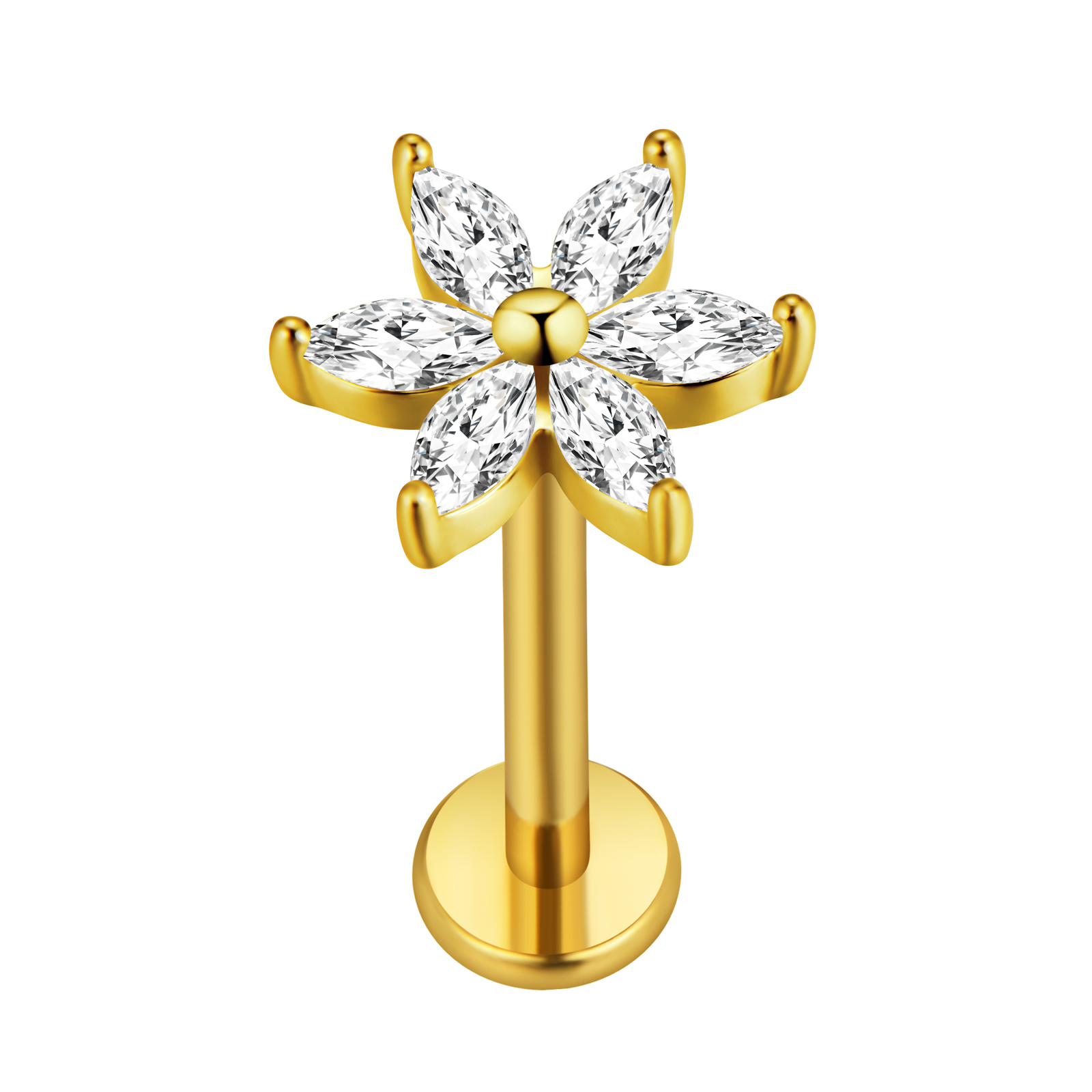 Maple Leaf Labret Piercing Sta - Body Jewelry Labret recension och pris