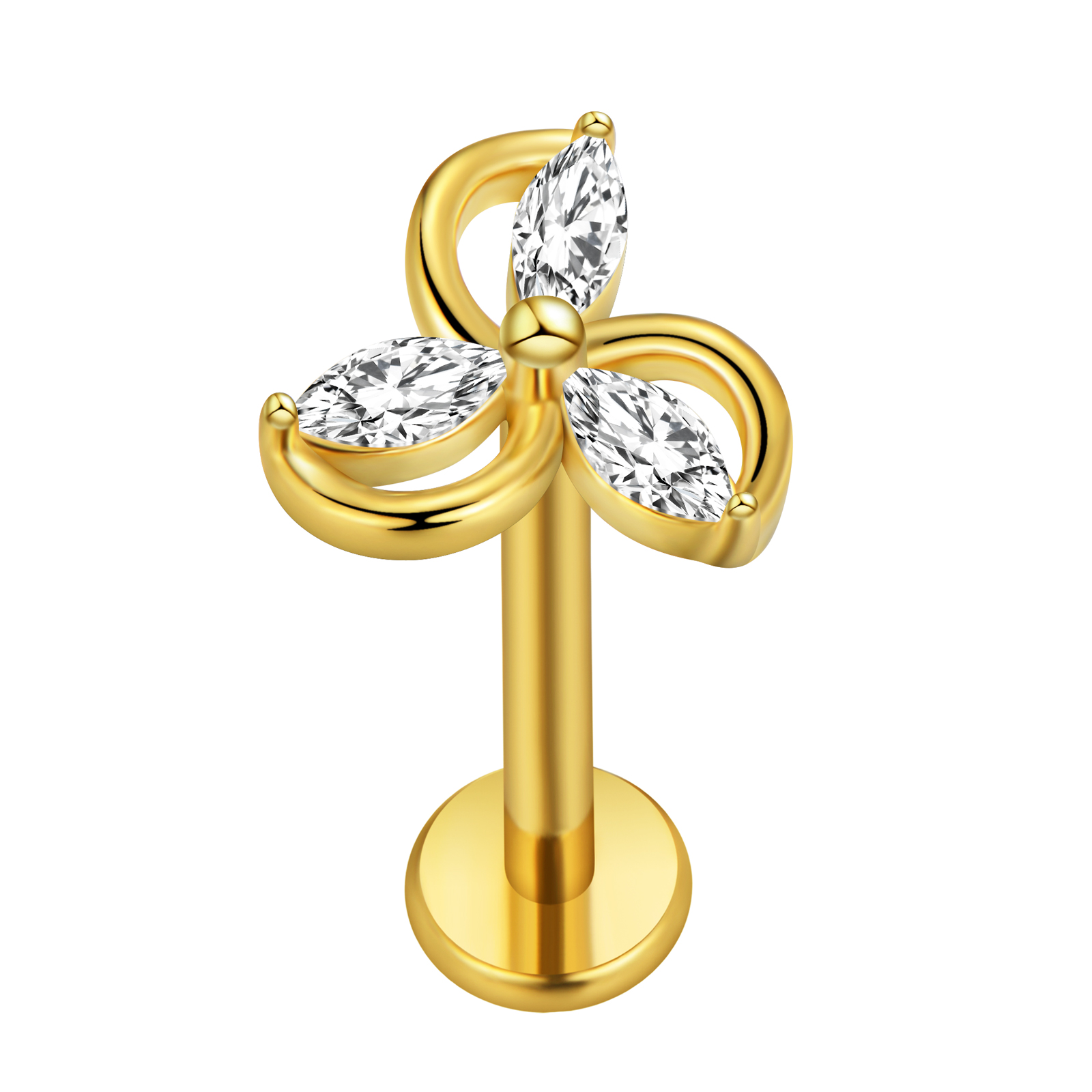 Maple Leaf Labret Piercing Sta - Body Jewelry Labret recension och pris